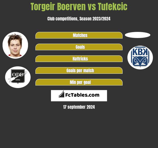 Torgeir Boerven vs Tufekcic h2h player stats