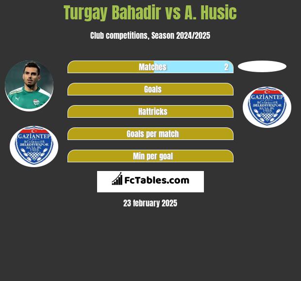 Turgay Bahadir vs A. Husic h2h player stats