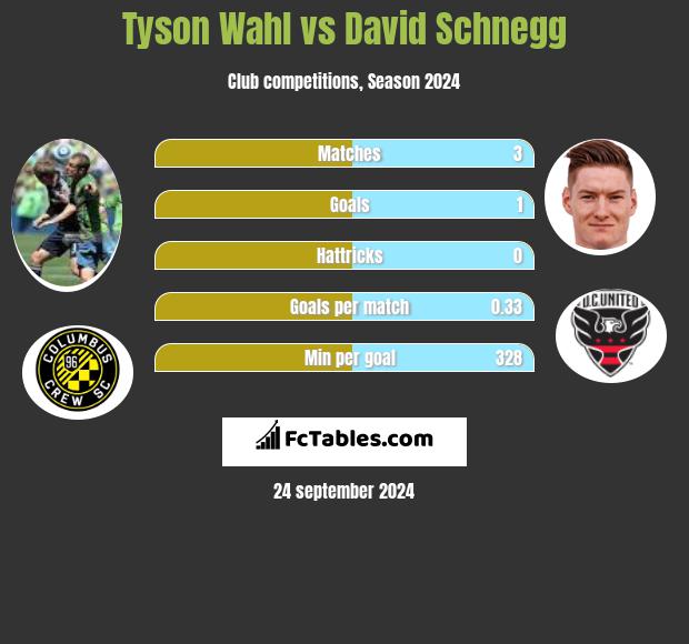 Tyson Wahl vs David Schnegg h2h player stats