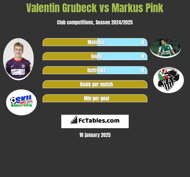 Valentin Grubeck vs Markus Pink h2h player stats