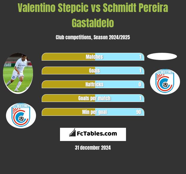 Valentino Stepcic vs Schmidt Pereira Gastaldelo h2h player stats