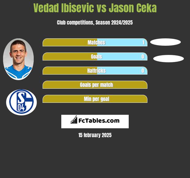 Vedad Ibisević vs Jason Ceka h2h player stats