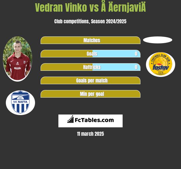 Vedran Vinko vs Å ÄernjaviÄ h2h player stats