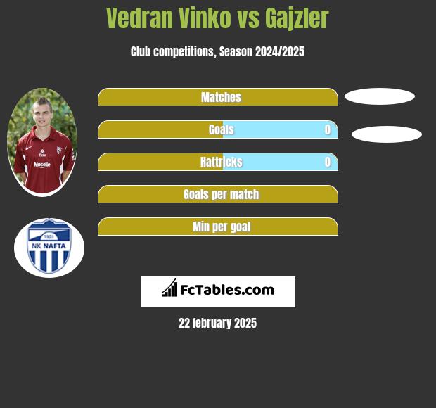 Vedran Vinko vs Gajzler h2h player stats