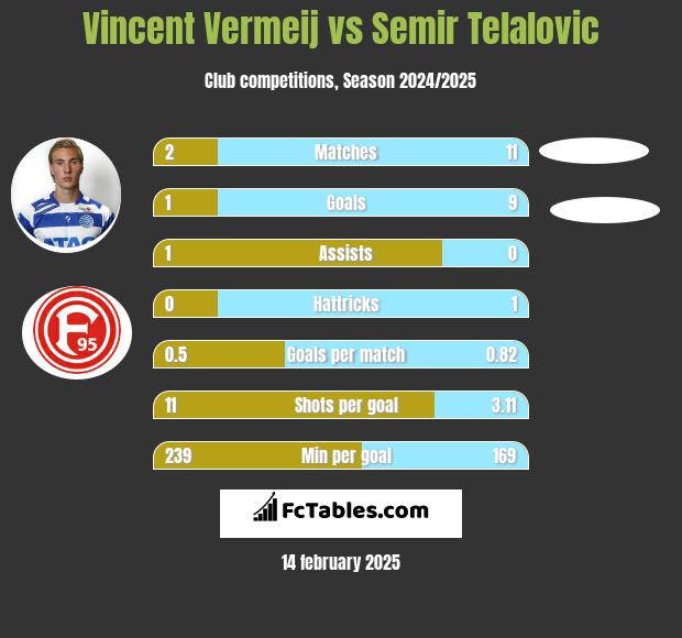 Vincent Vermeij vs Semir Telalovic h2h player stats