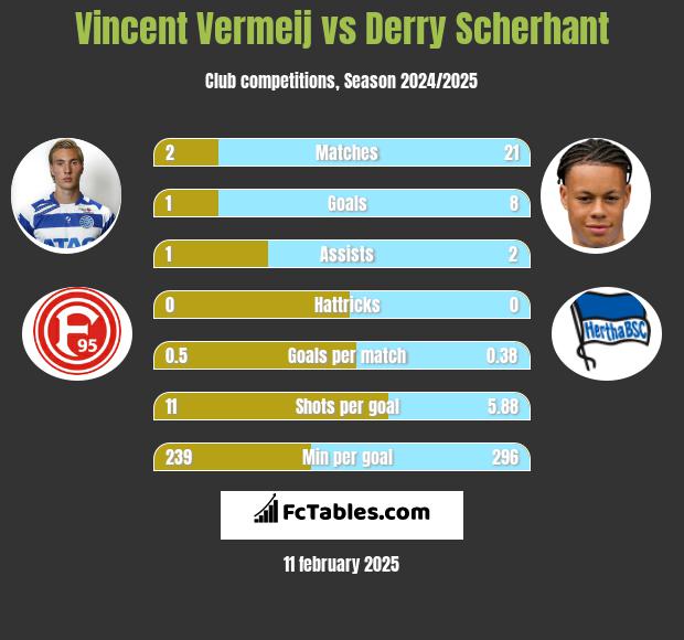 Vincent Vermeij vs Derry Scherhant h2h player stats