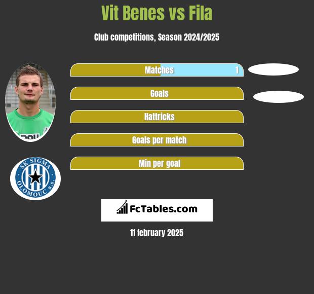 Vit Benes vs Fila h2h player stats