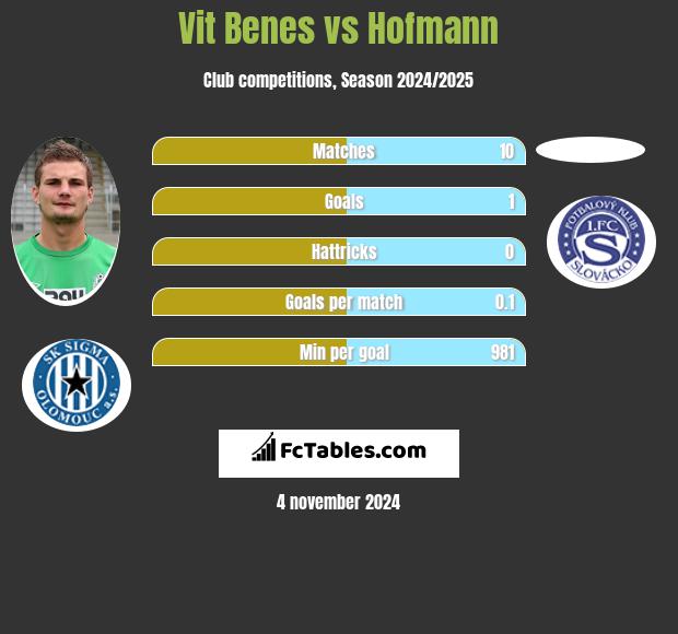 Vit Benes vs Hofmann h2h player stats