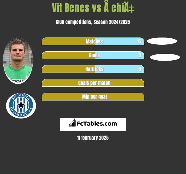 Vit Benes vs Å ehiÄ‡ h2h player stats