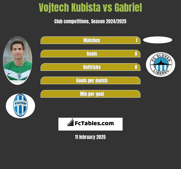 Vojtech Kubista vs Gabriel h2h player stats