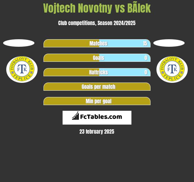 Vojtech Novotny vs BÃ­lek h2h player stats