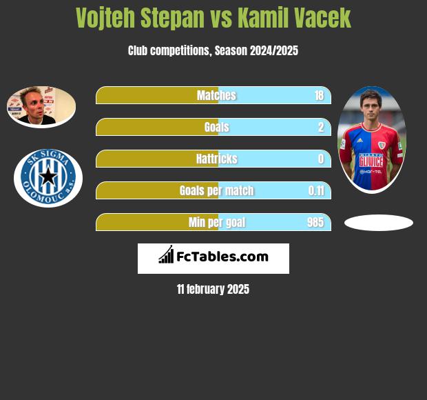 Vojteh Stepan vs Kamil Vacek h2h player stats