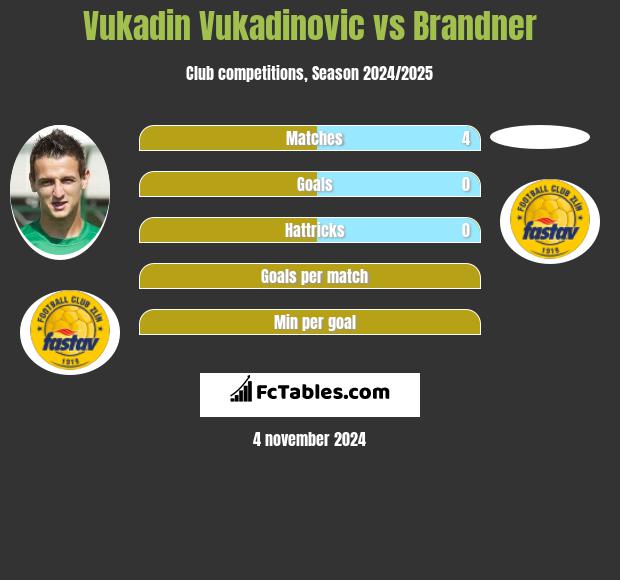 Vukadin Vukadinovic vs Brandner h2h player stats