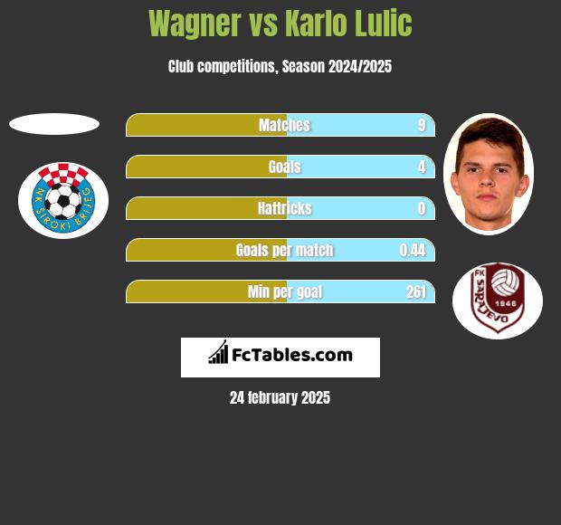 Wagner vs Karlo Lulic h2h player stats