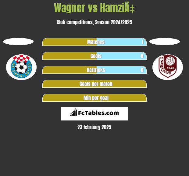 Wagner vs HamziÄ‡ h2h player stats