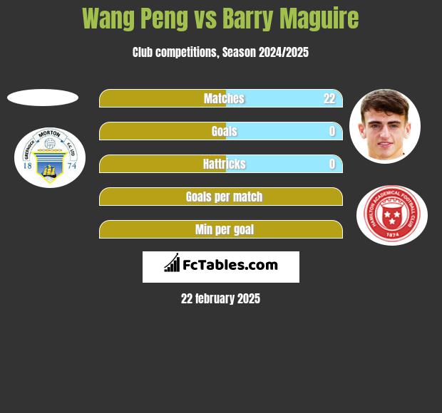 Wang Peng vs Barry Maguire h2h player stats