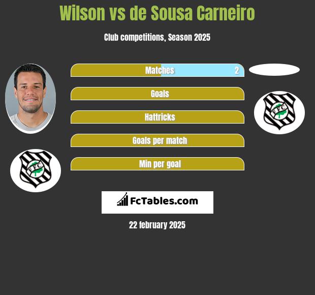 Wilson vs de Sousa Carneiro h2h player stats