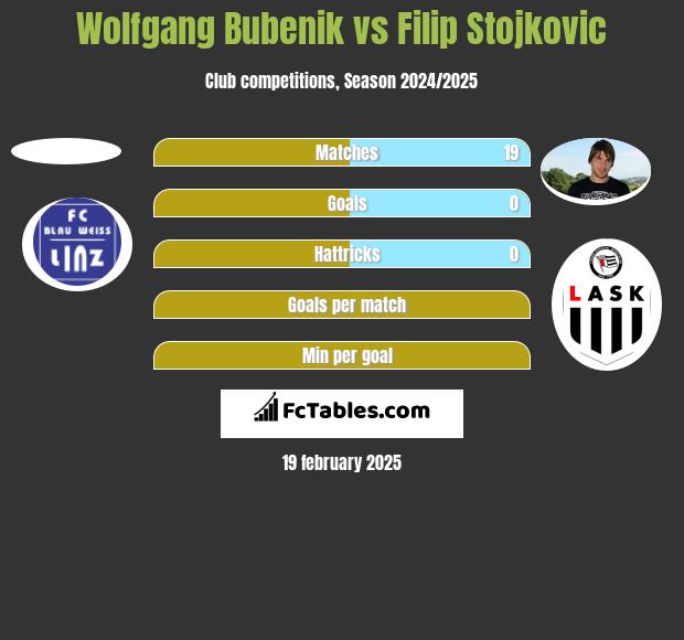 Wolfgang Bubenik vs Filip Stojkovic h2h player stats