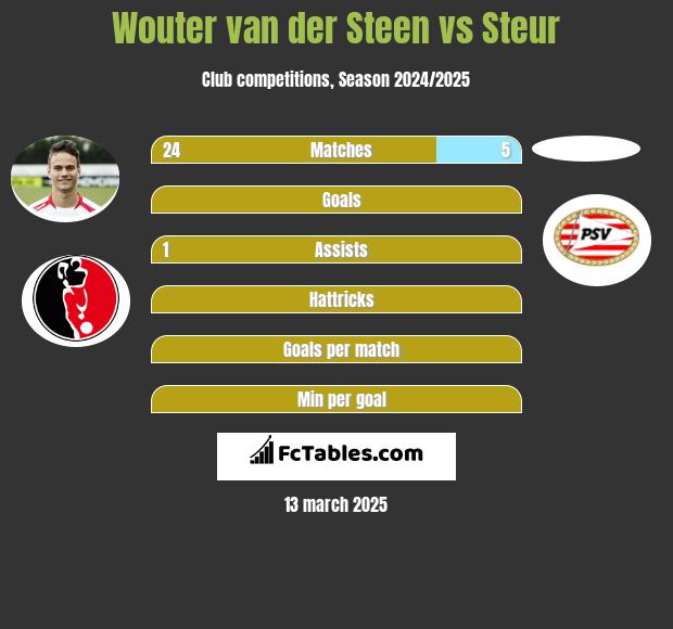 Wouter van der Steen vs Steur h2h player stats