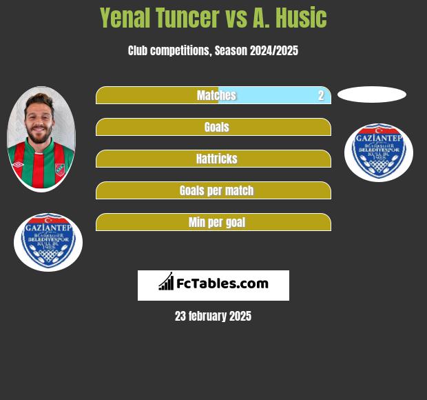 Yenal Tuncer vs A. Husic h2h player stats