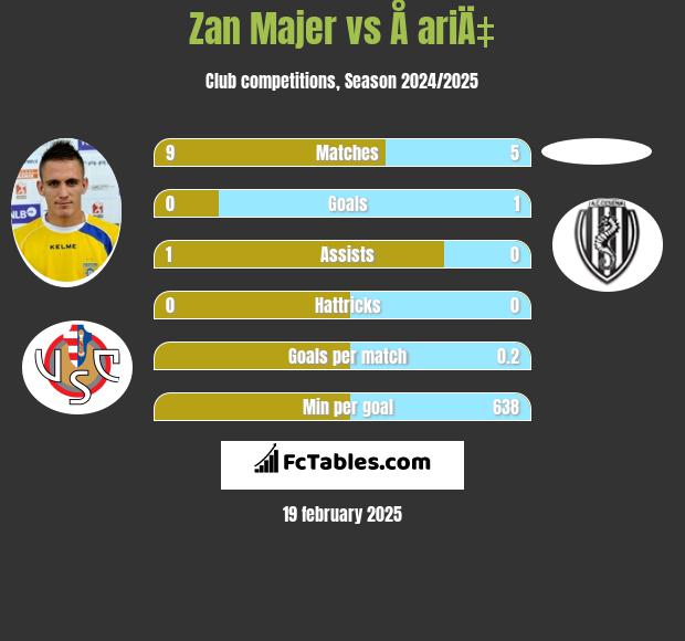 Zan Majer vs Å ariÄ‡ h2h player stats