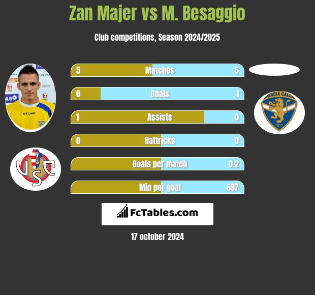 Zan Majer vs M. Besaggio h2h player stats