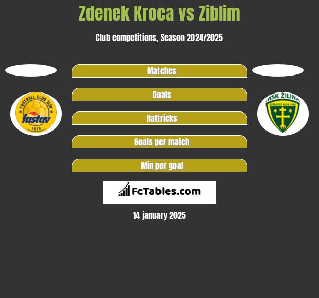 Zdenek Kroca vs Ziblim h2h player stats