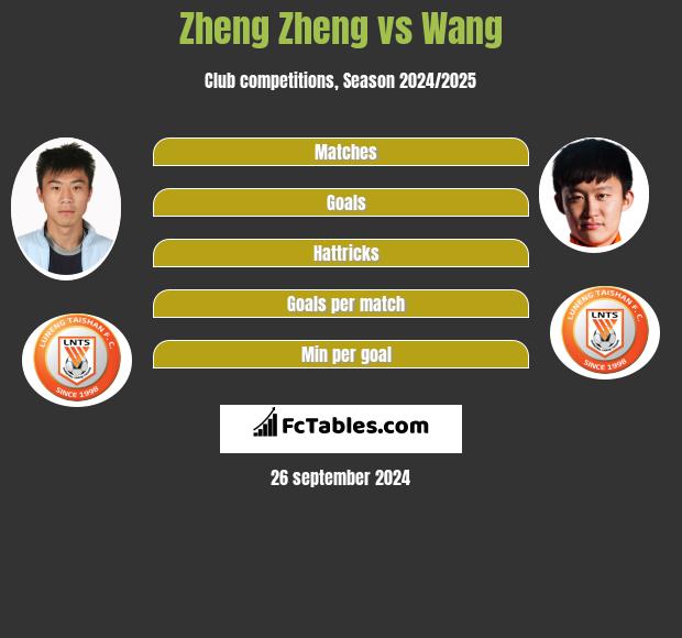 Zheng Zheng vs Wang h2h player stats