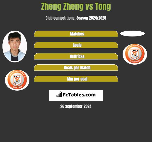 Zheng Zheng vs Tong h2h player stats