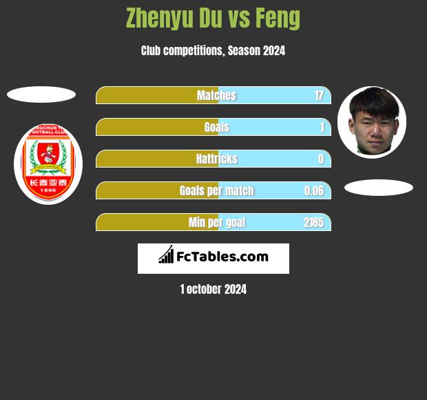 Zhenyu Du vs Feng h2h player stats