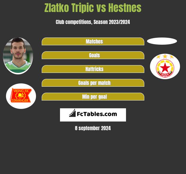 Zlatko Tripic vs Hestnes h2h player stats