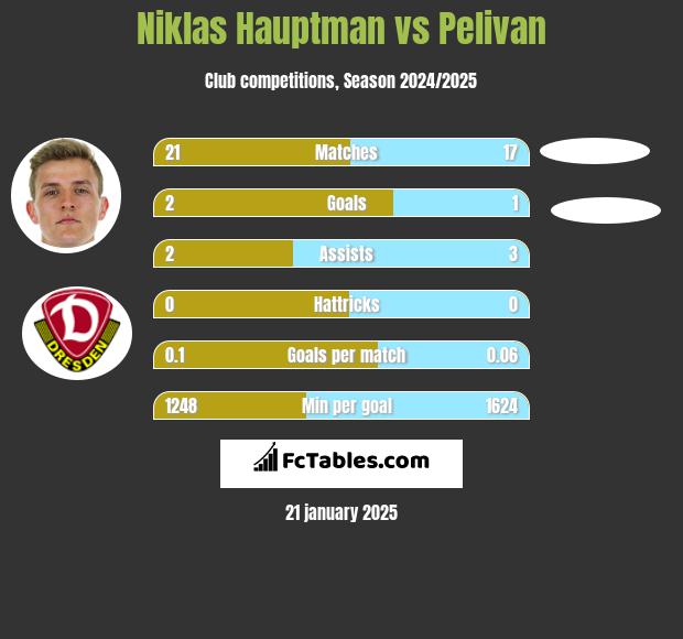 Niklas Hauptman vs Pelivan h2h player stats