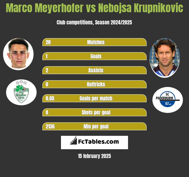 Marco Meyerhofer vs Nebojsa Krupnikovic h2h player stats