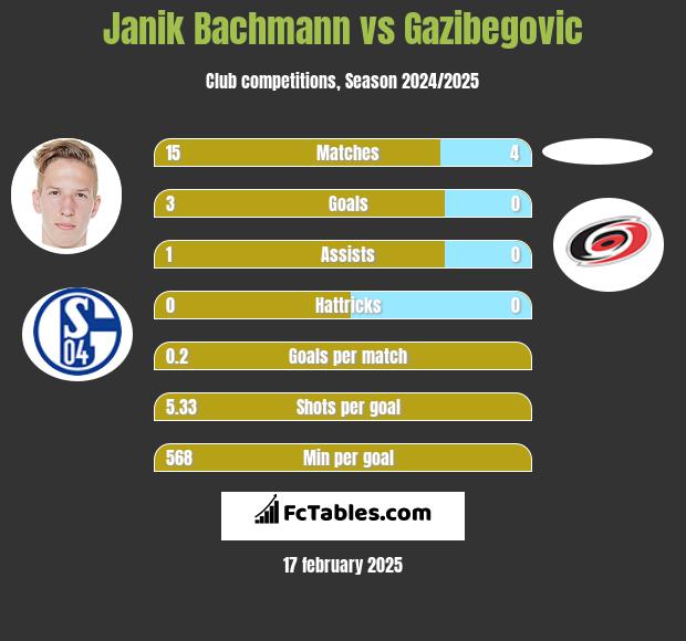 Janik Bachmann vs Gazibegovic h2h player stats