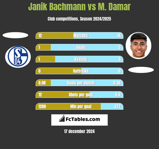 Janik Bachmann vs M. Damar h2h player stats