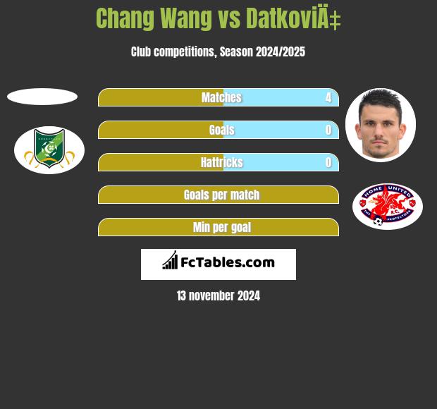 Chang Wang vs DatkoviÄ‡ h2h player stats