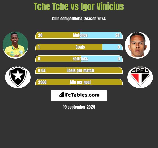 Tche Tche vs Igor Vinicius h2h player stats