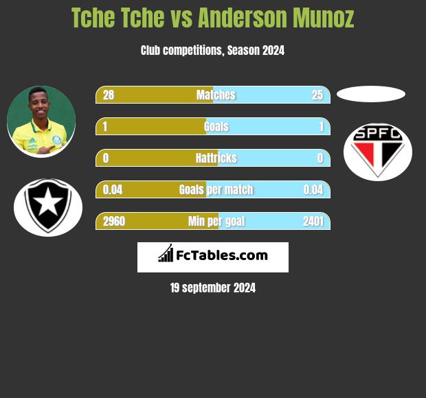 Tche Tche vs Anderson Munoz h2h player stats