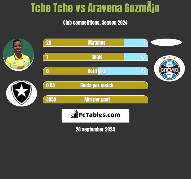 Tche Tche vs Aravena GuzmÃ¡n h2h player stats