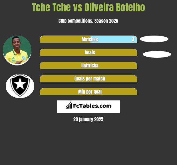 Tche Tche vs Oliveira Botelho h2h player stats