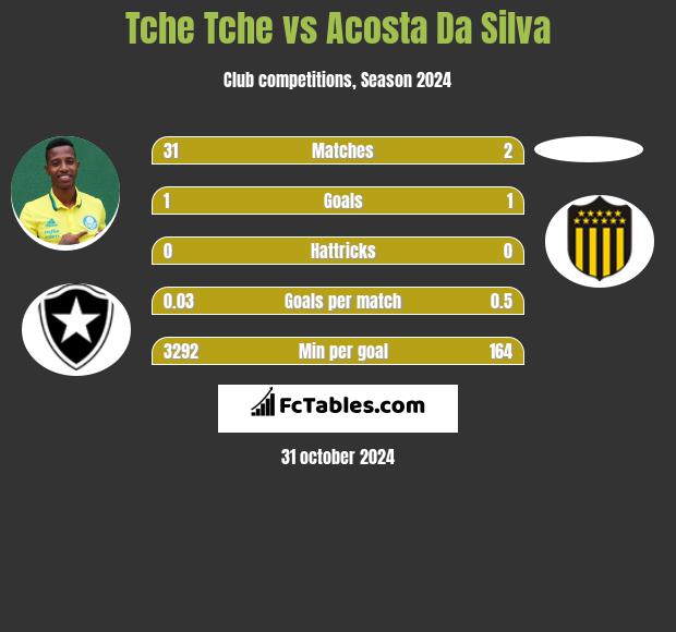 Tche Tche vs Acosta Da Silva h2h player stats