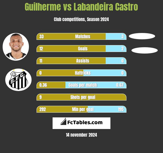 Guilherme vs Labandeira Castro h2h player stats