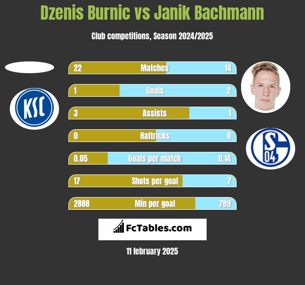 Dzenis Burnic vs Janik Bachmann h2h player stats