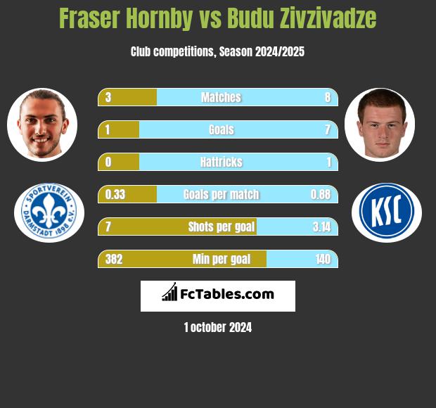 Fraser Hornby vs Budu Zivzivadze h2h player stats