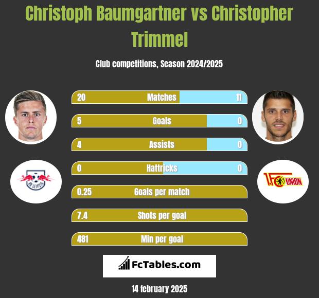 Christoph Baumgartner vs Christopher Trimmel h2h player stats