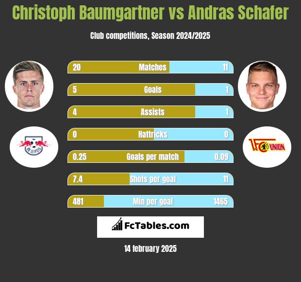 Christoph Baumgartner vs Andras Schafer h2h player stats