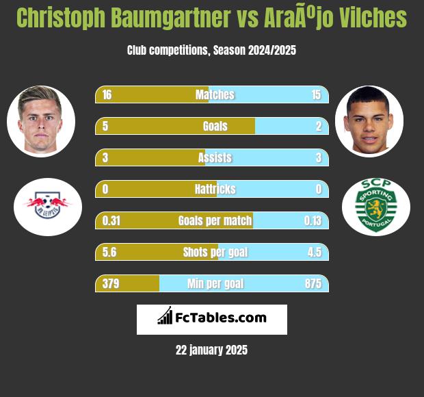 Christoph Baumgartner vs AraÃºjo Vilches h2h player stats