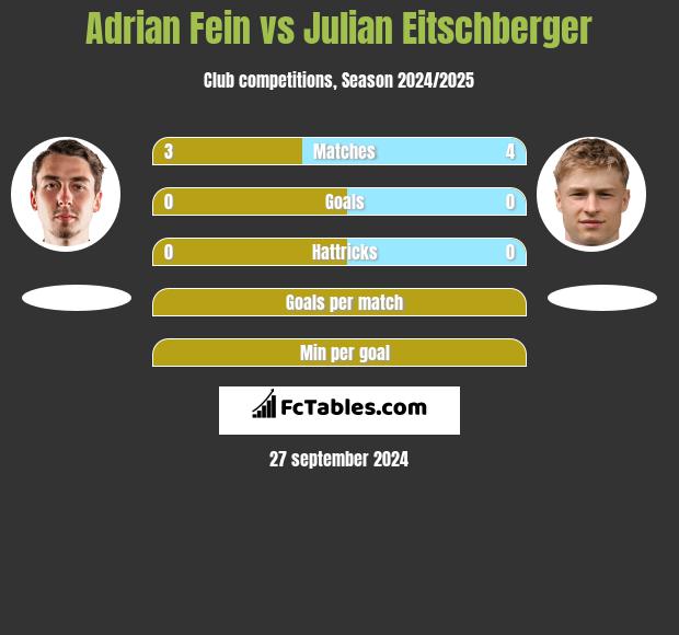 Adrian Fein vs Julian Eitschberger h2h player stats