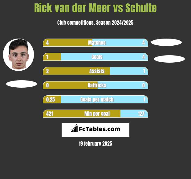 Rick van der Meer vs Schulte h2h player stats