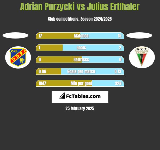 Adrian Purzycki vs Julius Ertlhaler h2h player stats